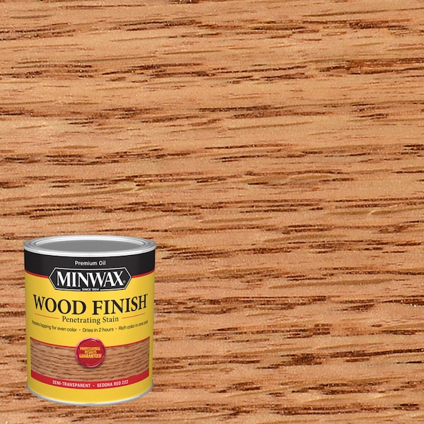 Minwax Wood Finish Semi-Transparent Sedona Red Oil-Based Penetrating Wood Stain 1 qt 700434444 - main